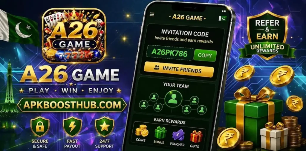 A26 Game Referral Code Pakistan