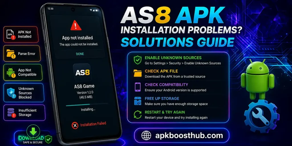 Common AS8 APK installation problems and troubleshooting solutions
