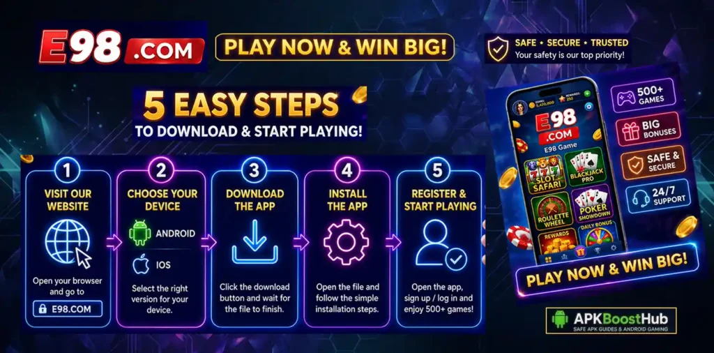 E98 Game Download Pakistan 2026