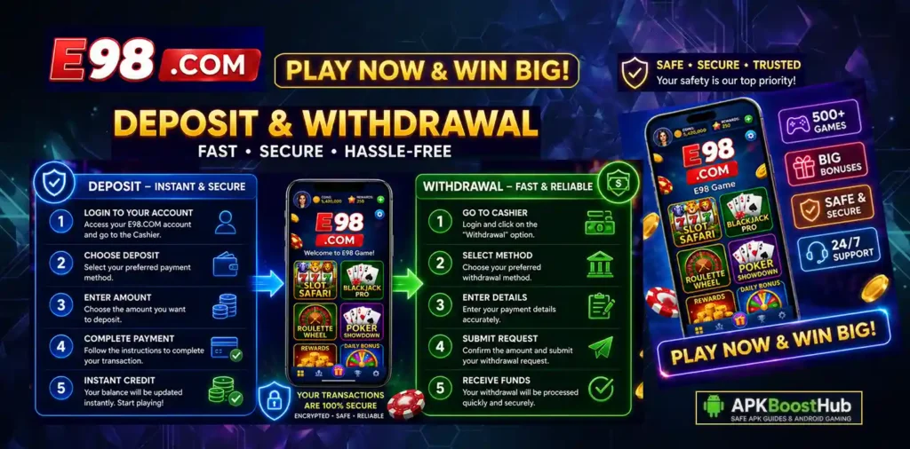 E98 Game Download Pakistan 2026