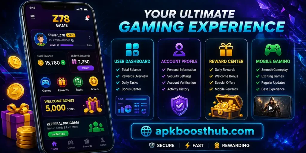 Z78 Game Android gaming application interface