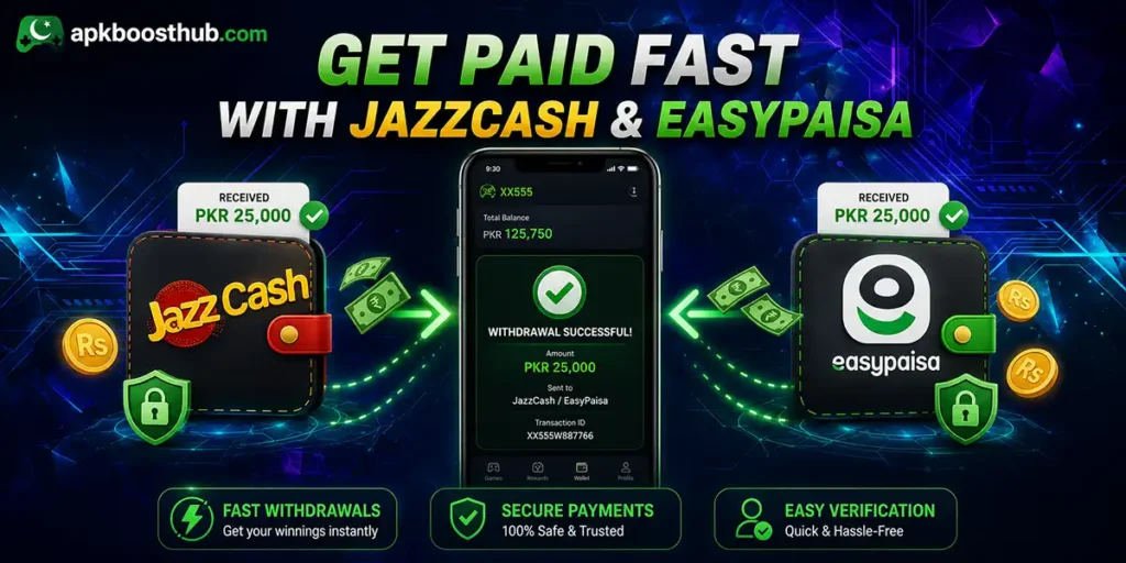 XX555 game withdrawal process using JazzCash and EasyPaisa payment methods in Pakistan
